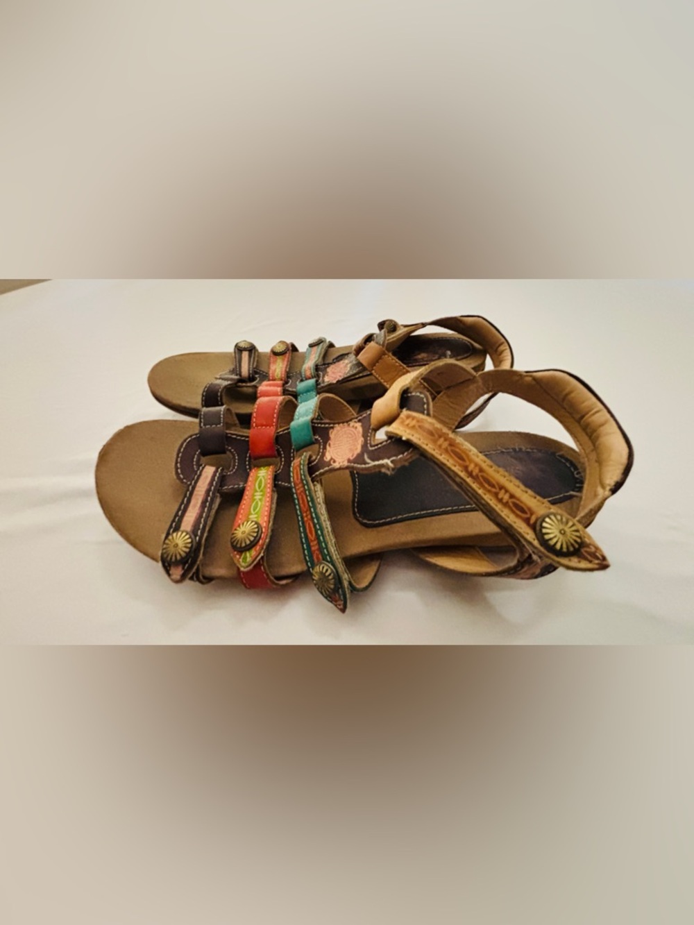 Spring Step L’Artiste Nadra Gladiator Multicolor Sandals Women’s Size 41 US 9 - Picture 2 of 8